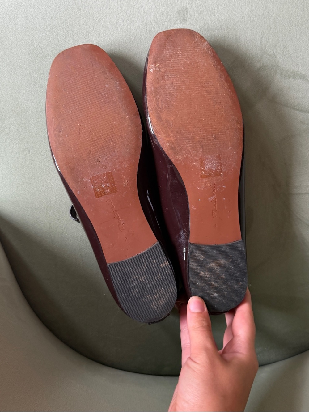 Madewell Patent Greta Flat Dark Plum - Picture 4 of 4